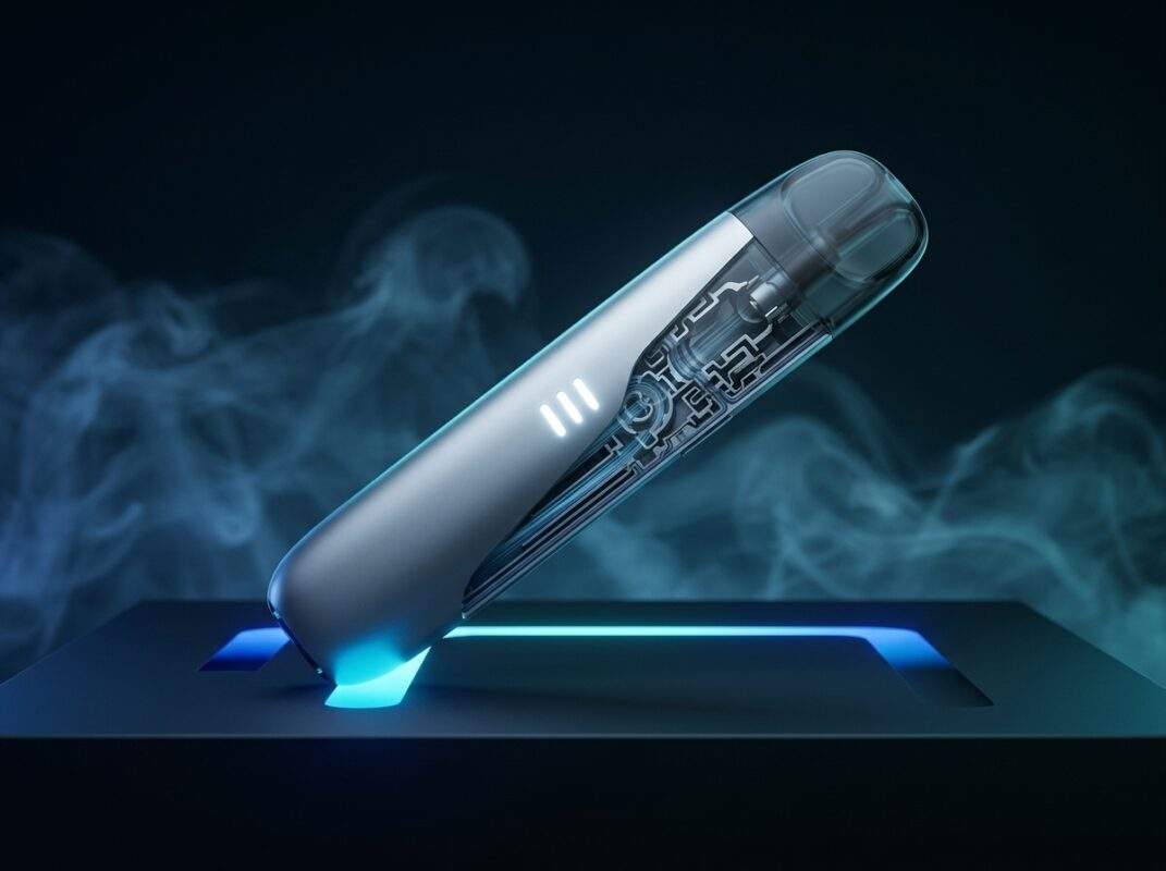 換彈式電子煙主機與半透明煙彈內部結構圖 - 新手選購指南封面
